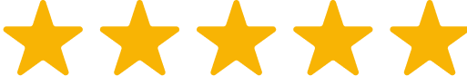 Picture of 5 star in a horizontal row