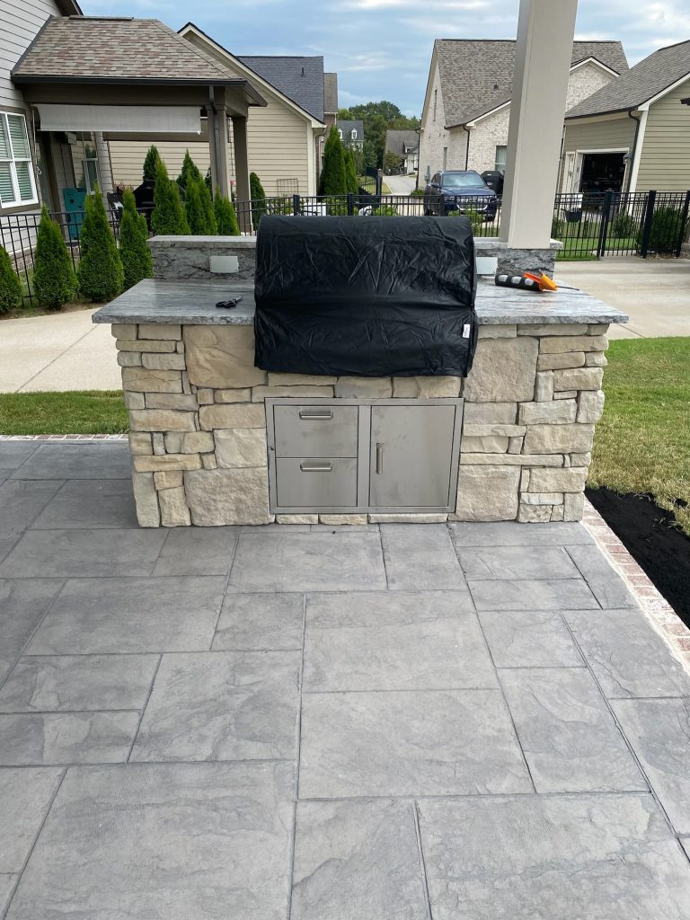 Custom Outdoor Bar and Covered Patio Installed in Nashville by The Covered Patio