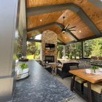 Custom Outdoor Bar and Custom Wood Structure by The Covered Patio in Huntsville and Madison, AL