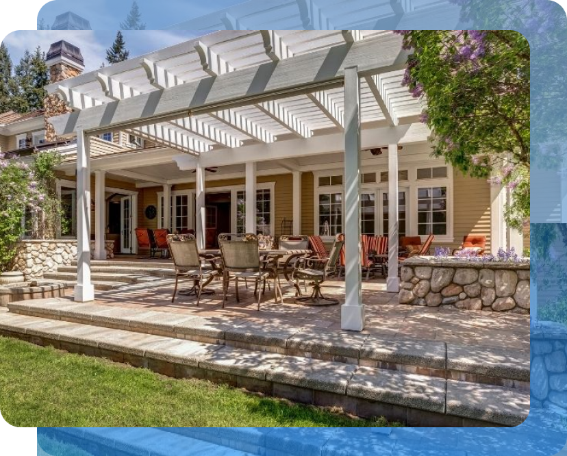 Custom Wood pergola installed in Huntsville and Madison, AL by The Covered Patio.