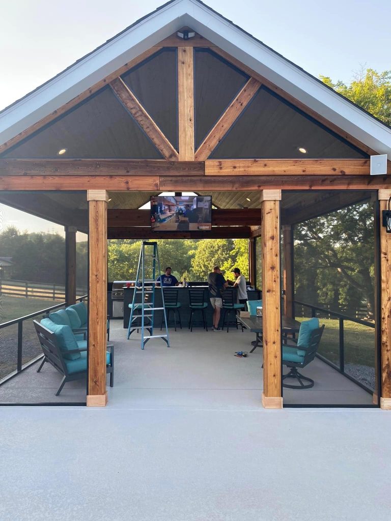 Custom Wood Structure Installed in Nashville by The Covered Patio