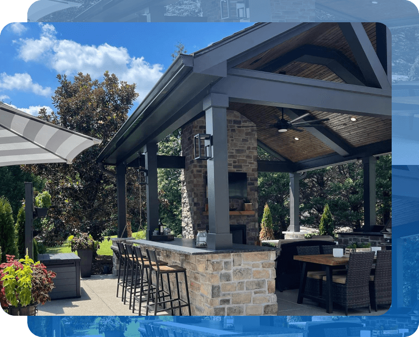 Custom Outdoor Bar in Nashville by The Covered Patio