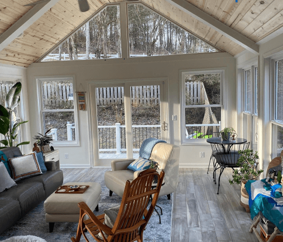 Custom 4 seasons room installed in Nashville by The Covered Patio.